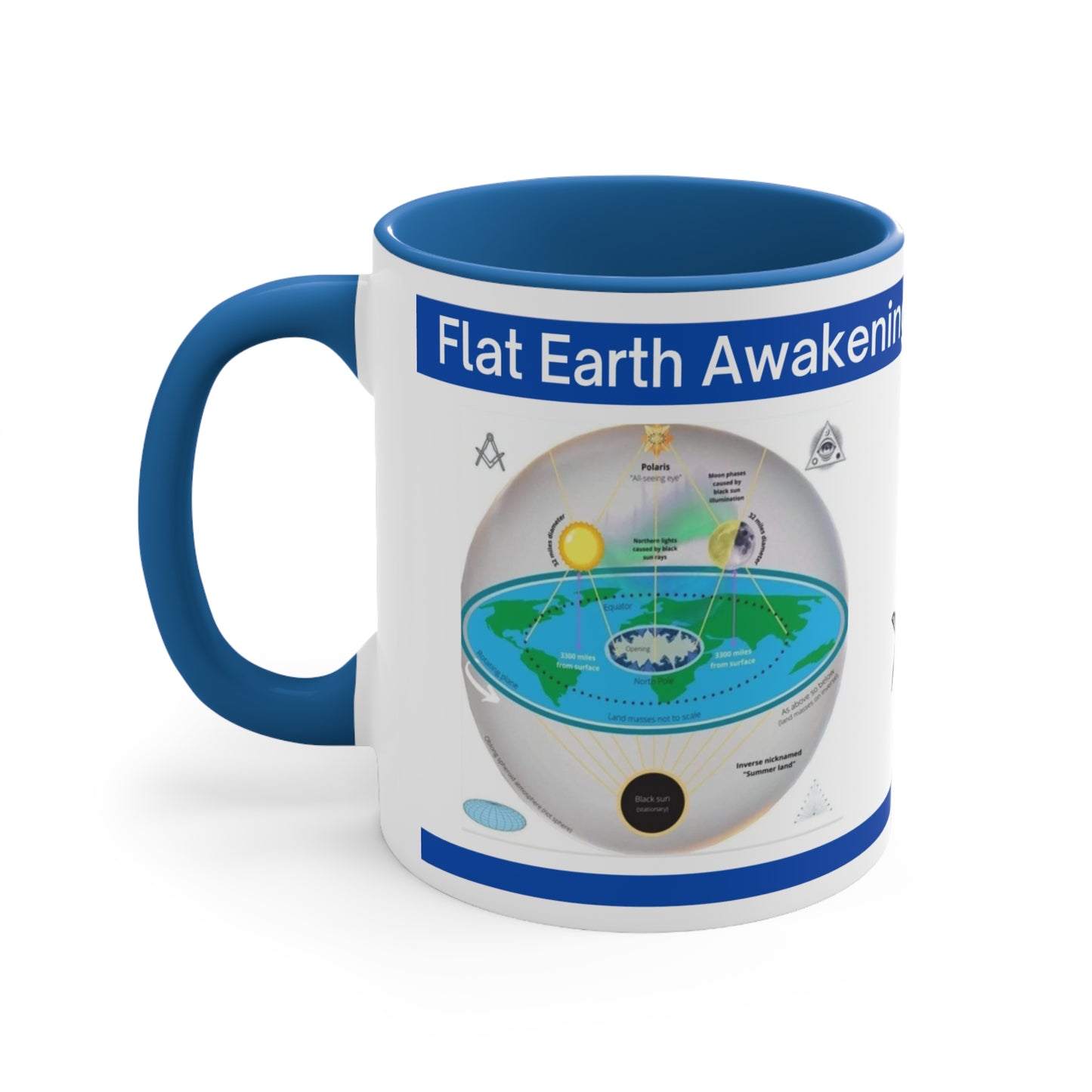 Flat Earth Awakening- Masonic Worldview Mug