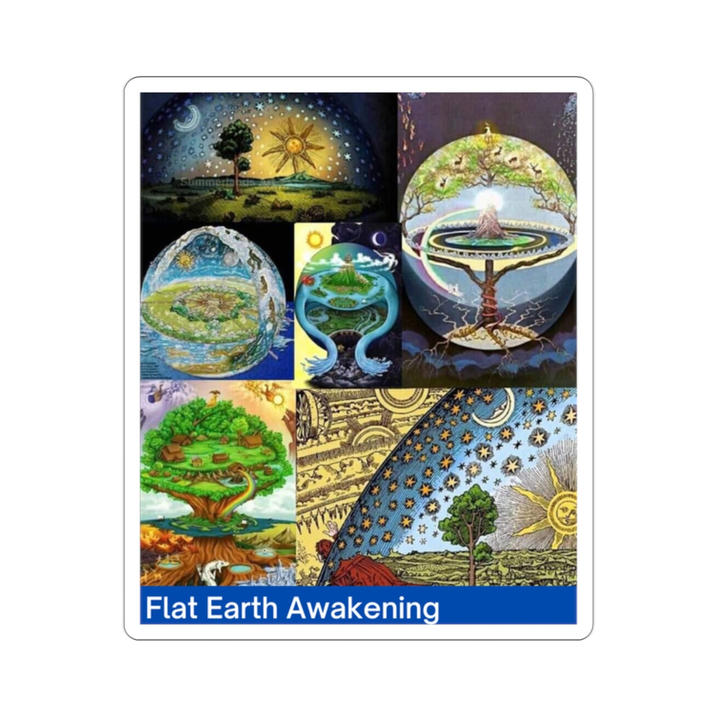 Flat Earth Awakening Sticker