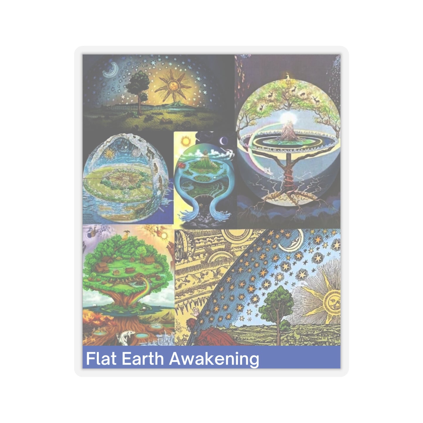 Flat Earth Awakening Sticker